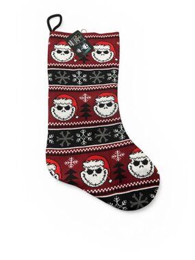 Ruz The Nightmare Before Christmas Jack Skellington Knit Christmas Stocking 20"